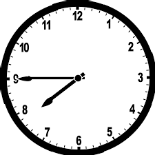 clock showing 7:45