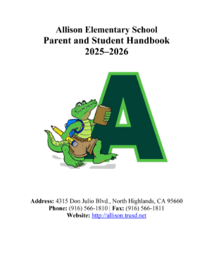 cover of parent student handbook